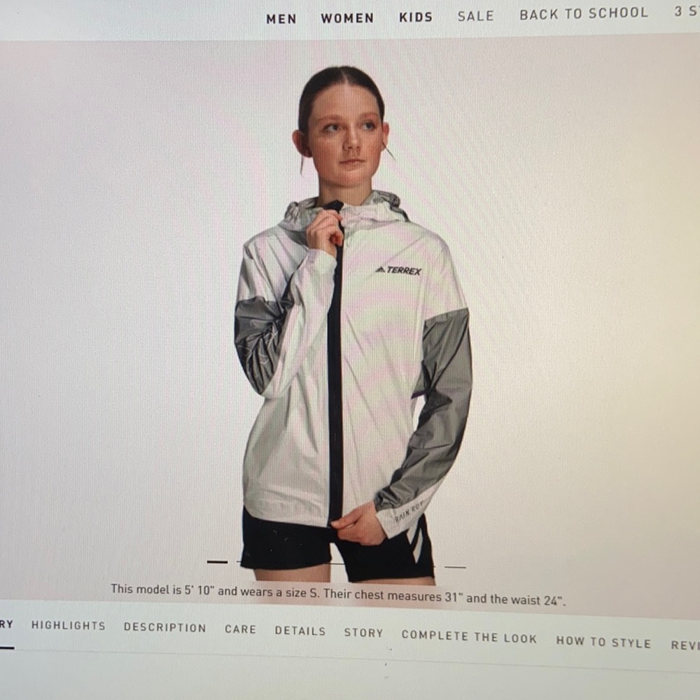 Adidas terrex agravic pro trail running rain jack